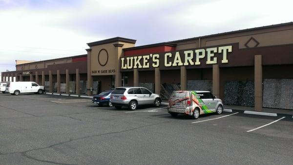 Luke's Carpet and Design Center, across Gage Blvd from Costco in Kennewick.  27,000 SF of Tri-Cities best selection of Flooring!!!