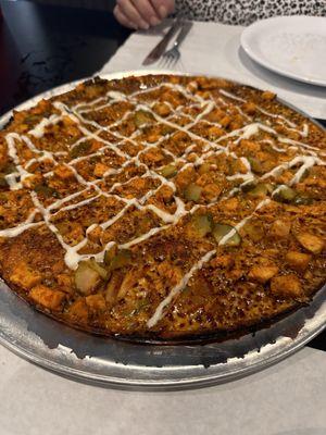 Nashville hot chicken pizza