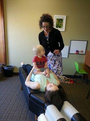 Toddlers love getting adjusted!