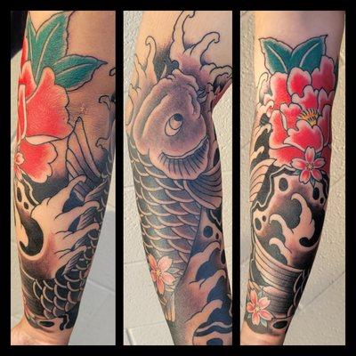 Traditional Japanese Tattoo done by Michael Amaral