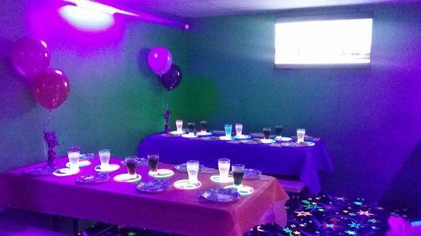 Glow in the dark birthday parties!