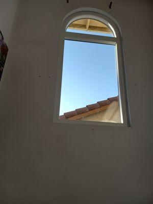 Stair landing window