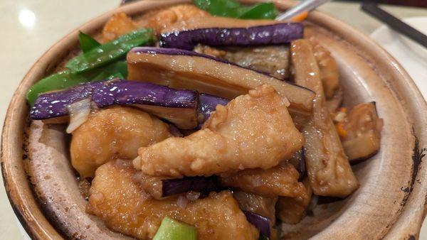 Fish Fillet and Eggplant Hot Pot