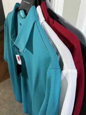 My husband scored these super nice polo shirts at Men's Wearhouse for $4.99 each on CLEARANCE!!! Regular price is $29.99.