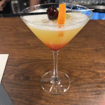 Upside down pineapple martini