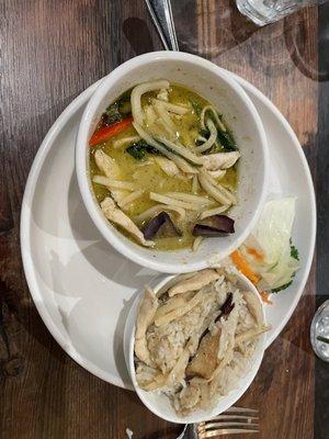 Green curry with chicken