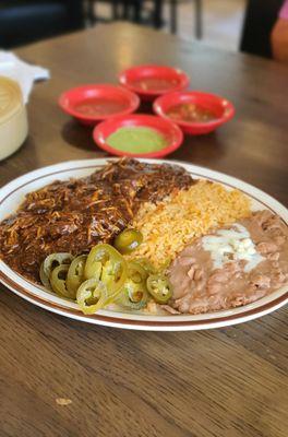 Chicken Mole lunch platter, $9.99