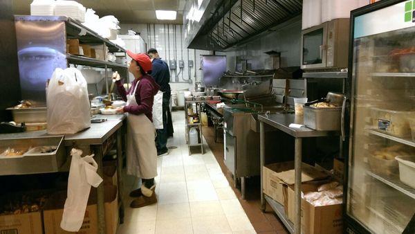 The open kitchen.