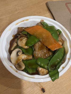 Beef 78. Beef with Snow Peas.  I was surprised there were so many mushrooms and other veggies.