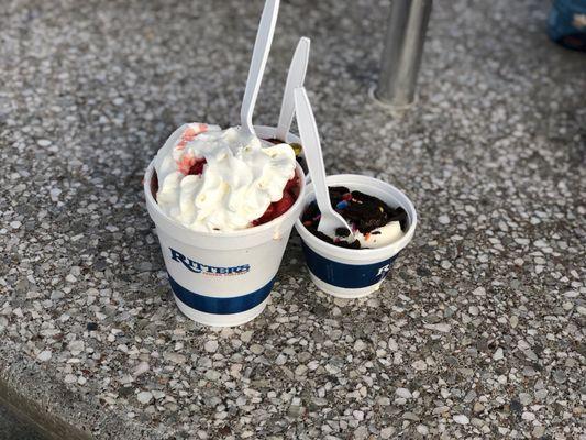 Strawberry shortcake and kids dirt cup.