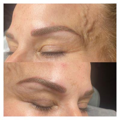 Microblading + soft powder fill