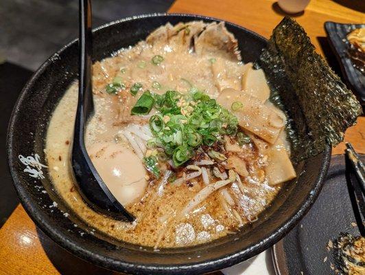 Garlic tonkatsu shoyu ramen