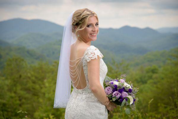 Smoky Mountain bridal portrait