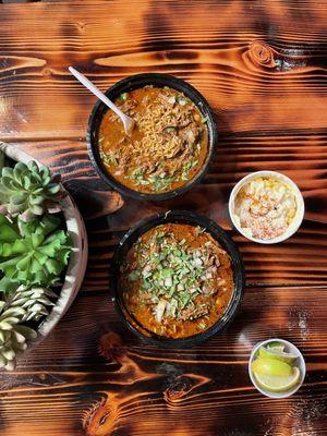 birria ramen and elote