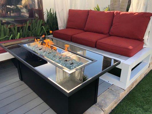 Fire pit and furniture