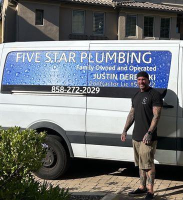 Justin with the truck!