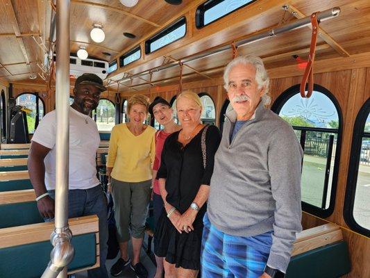 Some of our early riders this week. Thank you for riding #burlingtontrolleytours