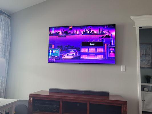 TV mounted