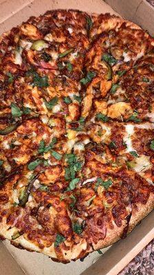 Indian Style Tandoori Chicken Pizza