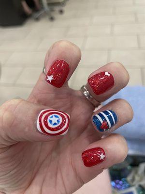 July 4th nails Thanks Lily All the others are from the last several months. Lily is an artist