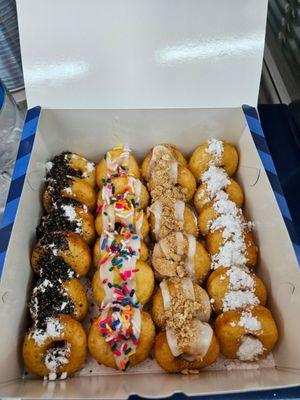 our Box of Donuts with 4 toppings!