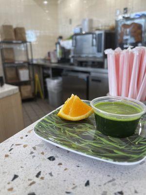 Wheatgrass shot