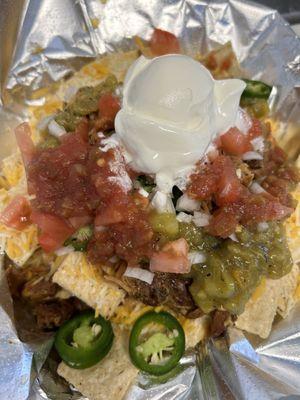 Pulled pork nachos, not available every day, you would need to call to see what daily special is.