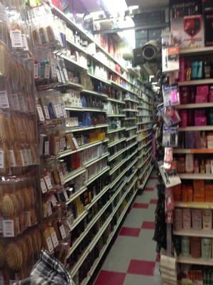 I took this photo of the shaving section while I was visiting in November 2012.  As you see, the aisles are extremely narrow.