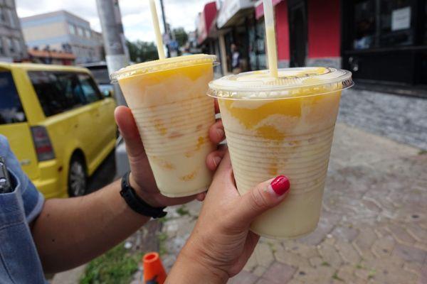 Mango and passion fruit frosties