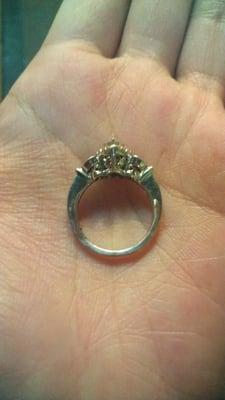 Ring after two hours of resizing; it is now a size 5 and fits like a glove!!!