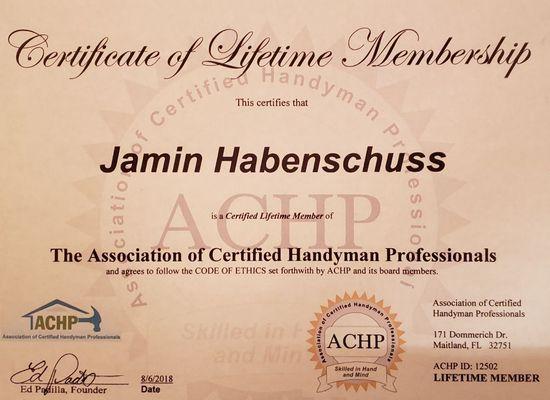 I carry Handyman Insurance - General Liability $1,000,000 - Professional Liability - $20,000