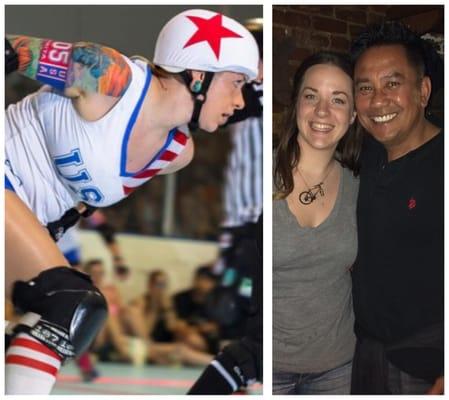 Happy to have met Elena "Shenita Stretcher" Jaworski, badass derby girl; Team USA, Philly Roller Girls and World Cup champion.