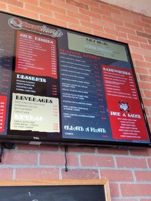 Right side of menu