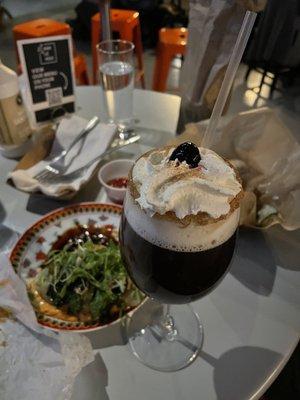 Spanish coffee + some small plates