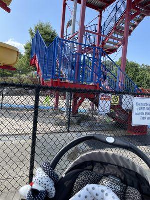 Stairs to the yellow flume slide