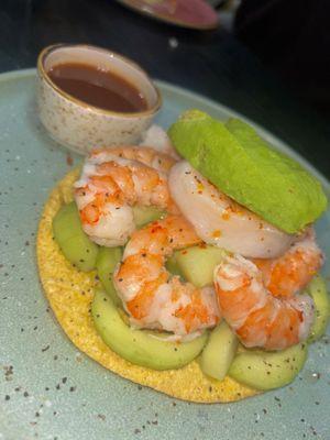 Shrimp tostada