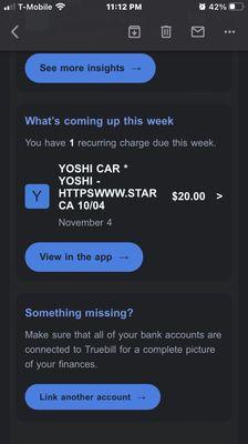 Upcoming charge even though last photo shows my inactive membership.