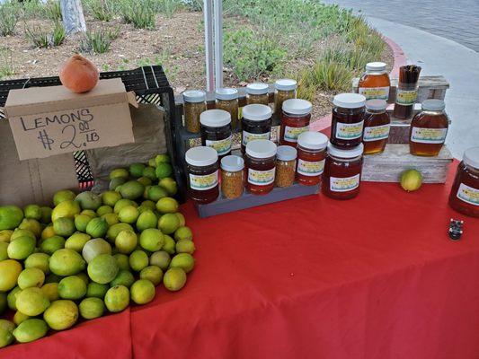 Raw honey: $25/2.5lbs, $30/3lbs, $55/6lbs