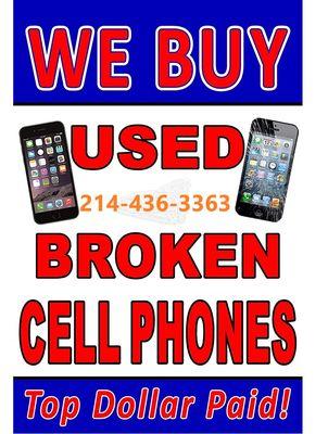 We buy sell new and used phones any condition any problems