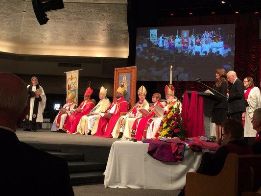 Various Bishops during announcements