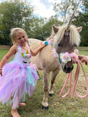 Princess Reign soaking in all the attention at one of our pony parties!