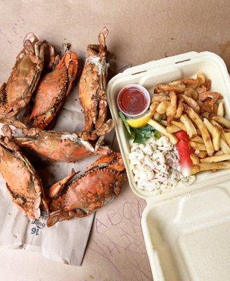 Live and Steamed Crabs & Fried Butterfly Shrimp