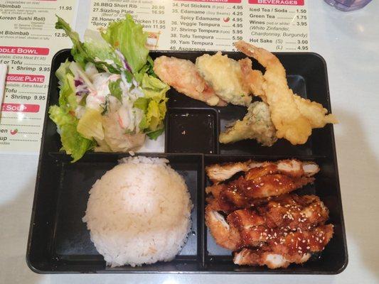 Sesame chicken tempura box