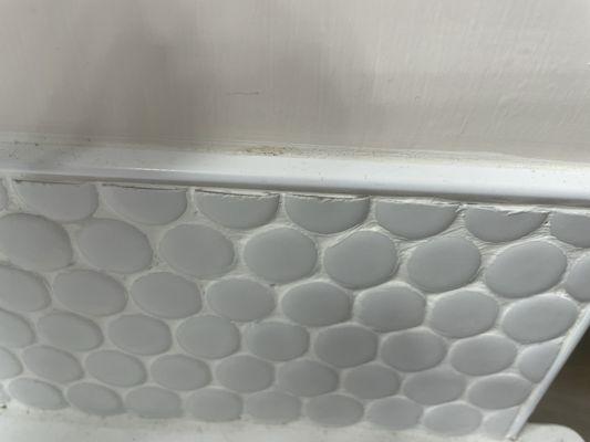 Primary bathroom-horrible backsplash work