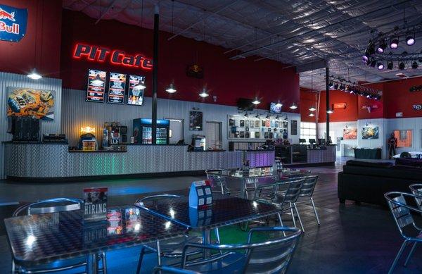 Another photo of the lobby at K1 Speed Dallas.