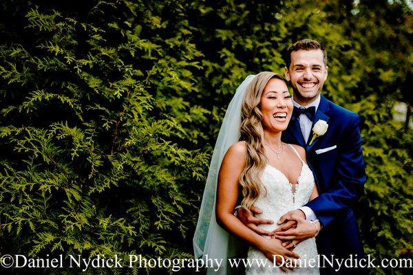 Fun, great landscaping for wedding photos. www.danielnydick.com NJ wedding photography