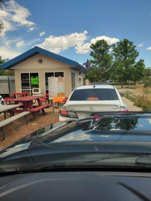 Busy Saturday at the drive thru!