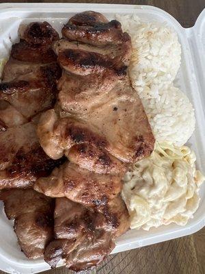 Hawaiian Bbq Chicken Plate.