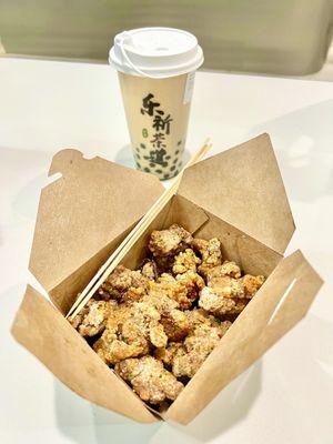 Boba Milk Tea + Popcorn Chicken Combo