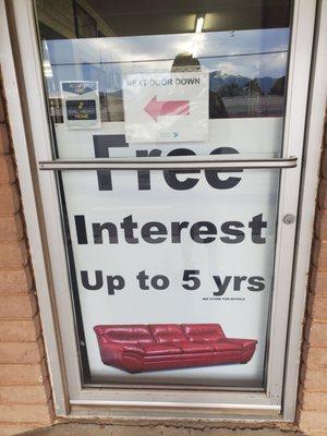 FREE INTEREST UP TO FIVE YEARS?? WOW! CAN'T BEAT THAT,  RIGHT?